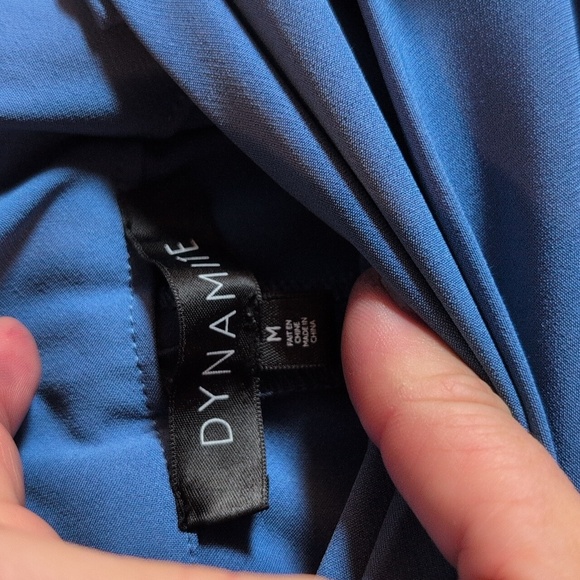 362-Dynamite Sky Blue Tie-Waist Trousers - Picture 2 of 4